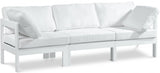 Nizuc White Outdoor Patio Aluminum Modular Sofa from Meridian - Luna Furniture