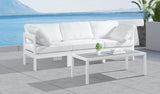 Nizuc White Outdoor Patio Aluminum Modular Sofa from Meridian - Luna Furniture