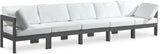 Nizuc White Outdoor Patio Aluminum Modular Sofa from Meridian - Luna Furniture