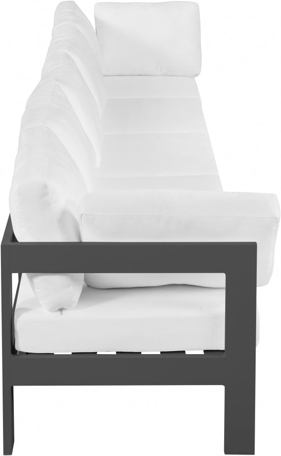 Nizuc White Outdoor Patio Aluminum Modular Sofa from Meridian - Luna Furniture