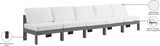 Nizuc White Outdoor Patio Aluminum Modular Sofa from Meridian - Luna Furniture