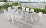 Nizuc White Outdoor Patio Dining Chair, Set of 2 from Meridian - Luna Furniture