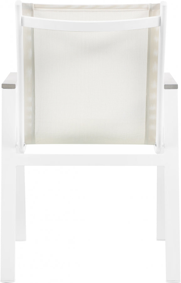 Nizuc White Outdoor Patio Dining Chair, Set of 2 from Meridian - Luna Furniture