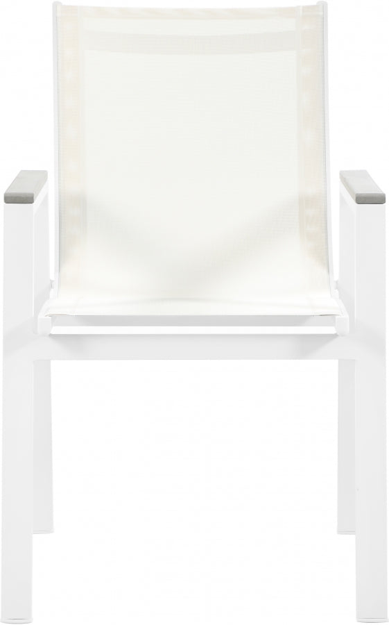 Nizuc White Outdoor Patio Dining Chair, Set of 2 from Meridian - Luna Furniture