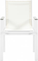 Nizuc White Outdoor Patio Dining Chair, Set of 2 from Meridian - Luna Furniture