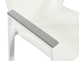 Nizuc White Outdoor Patio Dining Chair, Set of 2 from Meridian - Luna Furniture