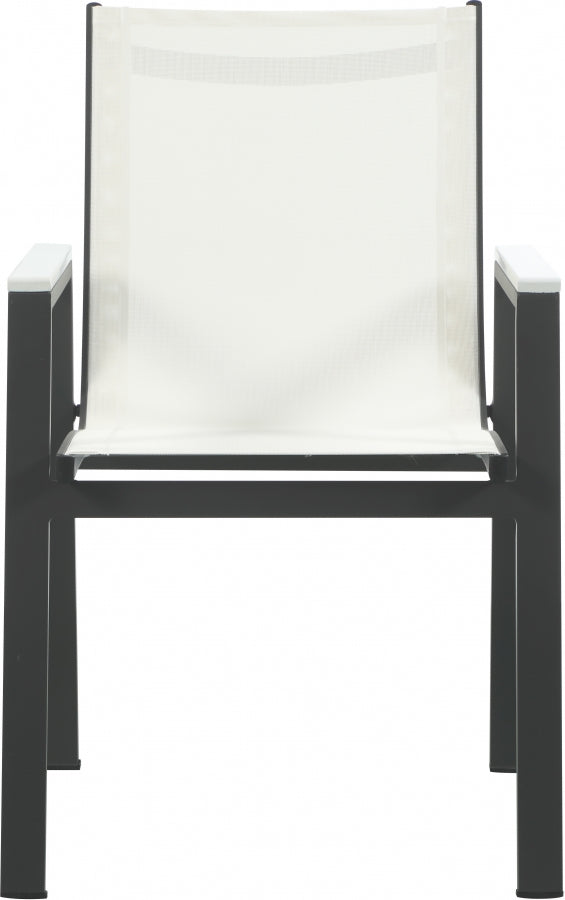 Nizuc White Outdoor Patio Dining Chair, Set of 2 from Meridian - Luna Furniture