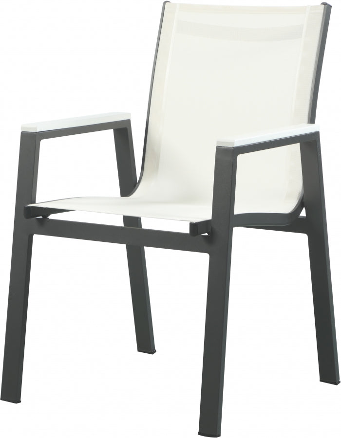 Nizuc White Outdoor Patio Dining Chair, Set of 2 from Meridian - Luna Furniture