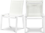 Nizuc White Outdoor Patio Dining Chair, Set of 2 from Meridian - Luna Furniture