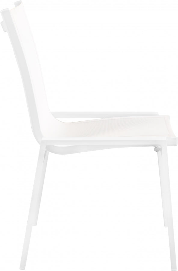 Nizuc White Outdoor Patio Dining Chair, Set of 2 from Meridian - Luna Furniture