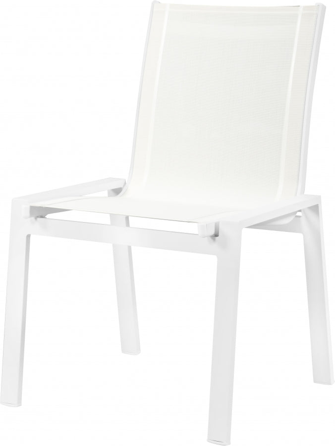 Nizuc White Outdoor Patio Dining Chair, Set of 2 from Meridian - Luna Furniture