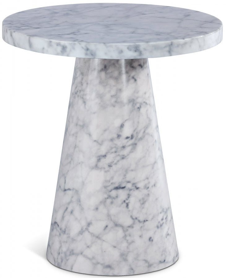 Omni White 20" End Table from Meridian - Luna Furniture