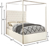 Porter White Velvet King Bed from Meridian - Luna Furniture