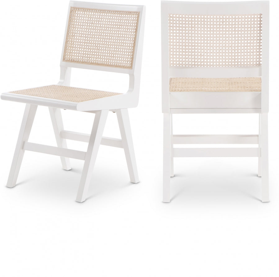 Preston White Dining Chair, Set of 2 from Meridian - Luna Furniture