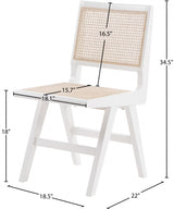 Preston White Dining Chair, Set of 2 from Meridian - Luna Furniture