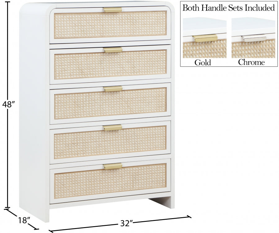 Sage White Wood Chest from Meridian - Luna Furniture