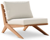 Tahiti White Waterproof Fabric Outdoor Accent Chair from Meridian - Luna Furniture