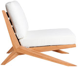 Tahiti White Waterproof Fabric Outdoor Accent Chair from Meridian - Luna Furniture