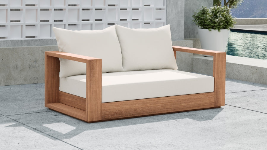 Tulum White Waterproof Fabric Outdoor Sofa from Meridian - Luna Furniture