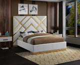 Vector White Faux Leather King Bed from Meridian - Luna Furniture