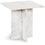 White Verona End Table from Meridian - Luna Furniture