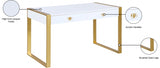 Victoria White Desk | Console Table from Meridian - Luna Furniture