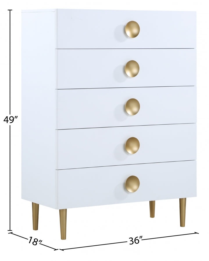 Zayne White Chest from Meridian - Luna Furniture