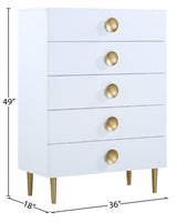 Zayne White Chest from Meridian - Luna Furniture