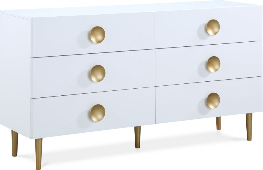 Zayne White Dresser from Meridian - Luna Furniture