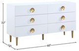 Zayne White Dresser from Meridian - Luna Furniture