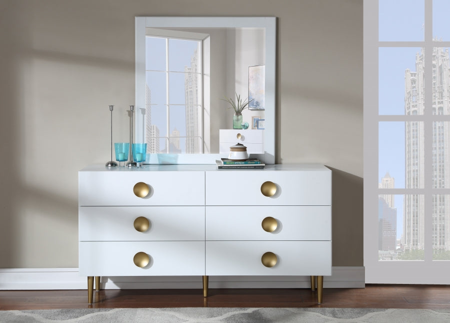 Zayne White Dresser from Meridian - Luna Furniture