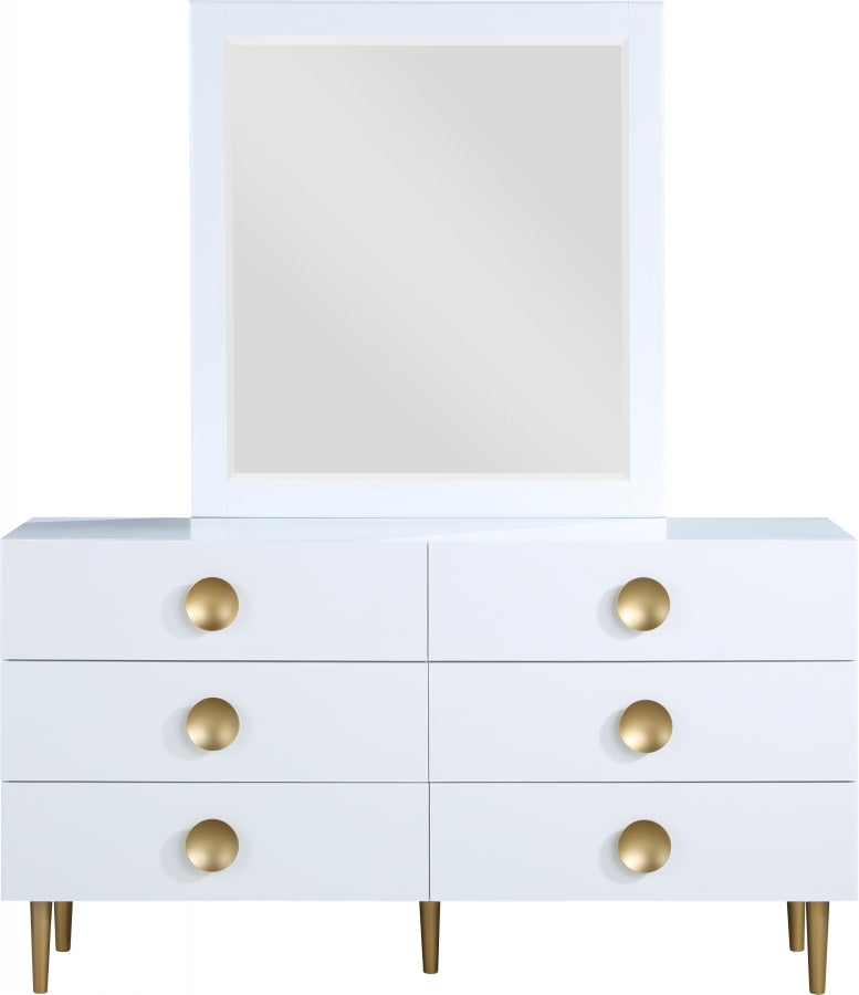 Zayne White Dresser from Meridian - Luna Furniture