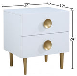 Zayne White Nightstand from Meridian - Luna Furniture