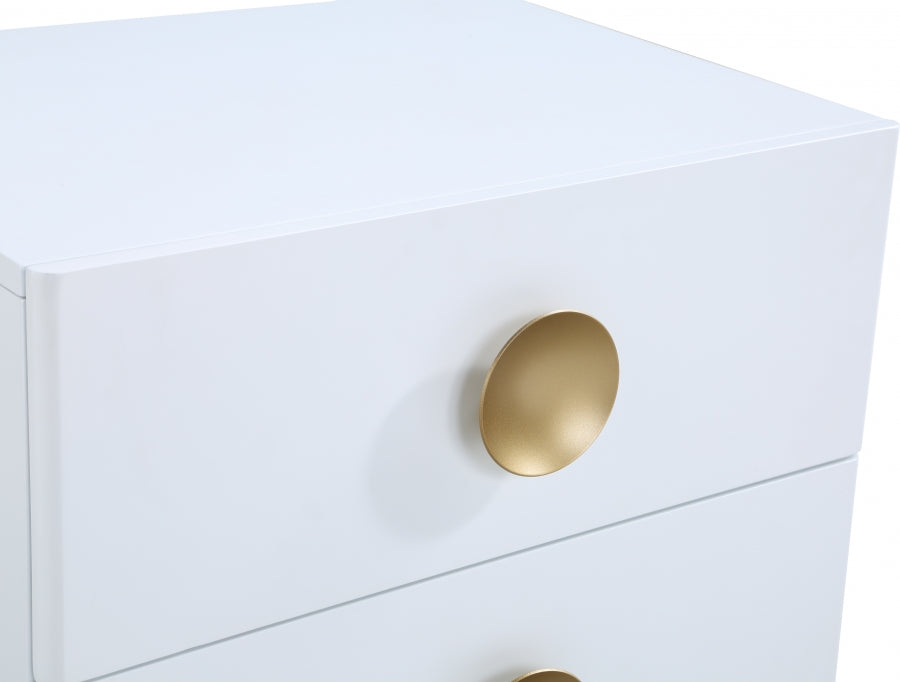 Zayne White Nightstand from Meridian - Luna Furniture