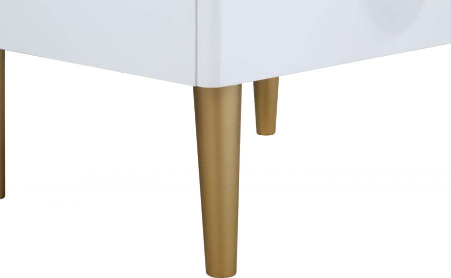 Zayne White Nightstand from Meridian - Luna Furniture