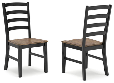 Wildenauer Brown/Black Dining Chair, Set of 2 - D634-01 - Luna Furniture