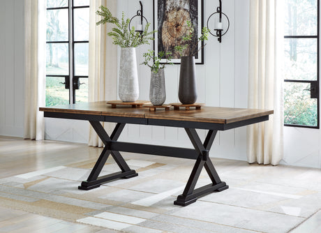 Wildenauer Brown/Black Dining Extension Table - D634-35 - Luna Furniture