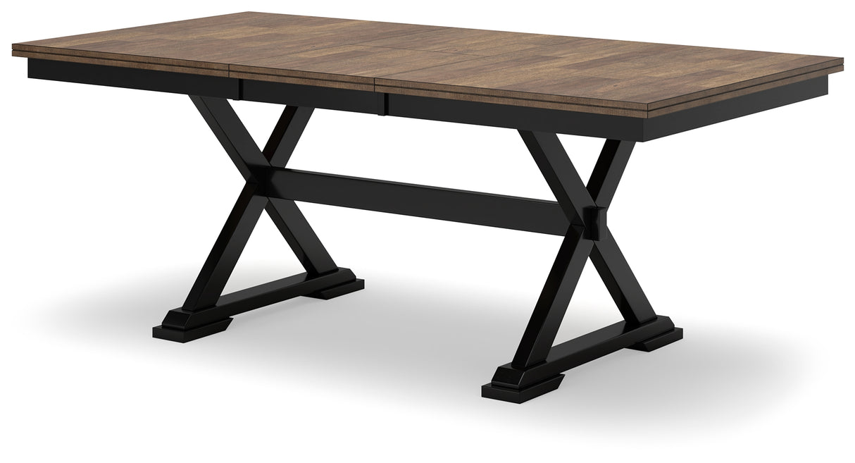 Wildenauer Brown/Black Dining Extension Table - D634-35 - Luna Furniture