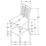 Wiley Beige/Grey 5-Piece Square Spindle Legs Counter Height Dining Set from Coaster - Luna Furniture