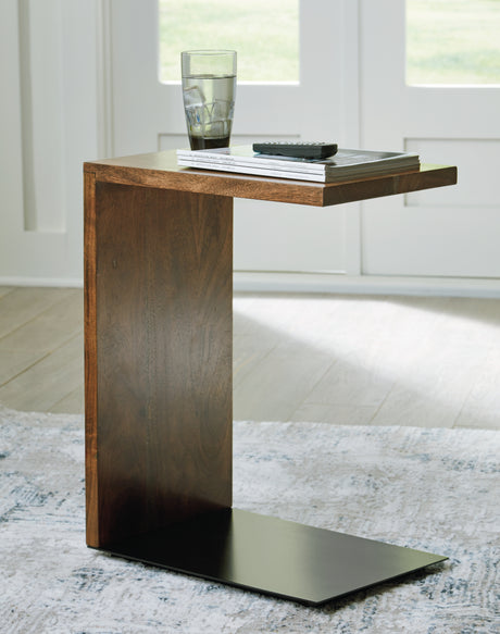 Wimshaw Brown/Black Accent Table from Ashley - Luna Furniture