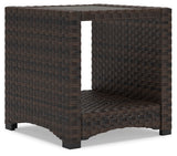 Windglow Brown Outdoor End Table from Ashley - Luna Furniture