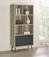 Winifred 3-shelf Engineered Wood Bookcase With Drawers Antique Pine from Coaster - Luna Furniture