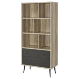 Winifred 3-shelf Engineered Wood Bookcase With Drawers Antique Pine from Coaster - Luna Furniture