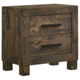 Woodmont 2-Drawer Nightstand Rustic Golden Brown from Coaster - Luna Furniture