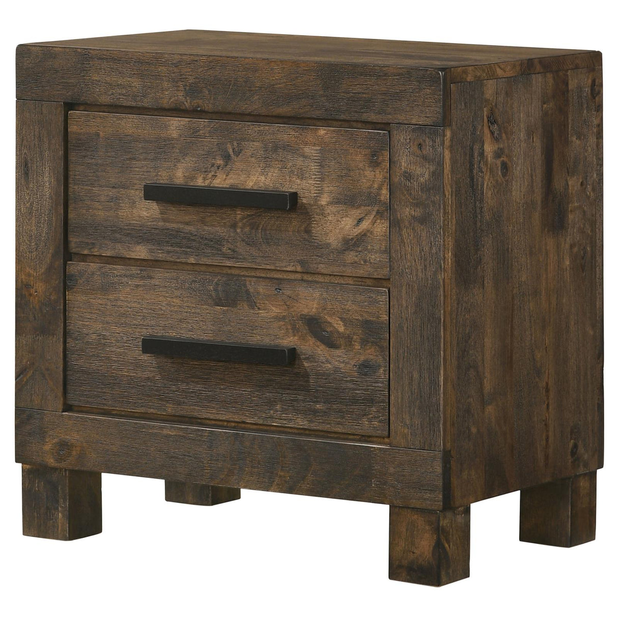 Woodmont 2-Drawer Nightstand Rustic Golden Brown from Coaster - Luna Furniture