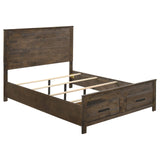 Woodmont California King Storage Bed Rustic Golden Brown - 222631KW - Luna Furniture