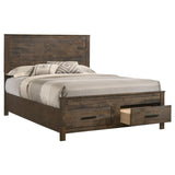 Woodmont Queen Storage Bed Rustic Golden Brown from Coaster - Luna Furniture