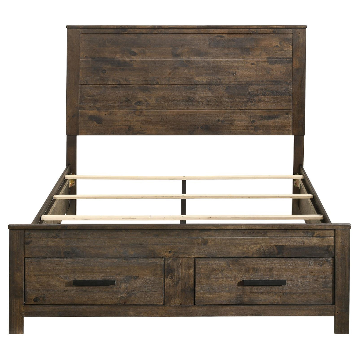 Woodmont Queen Storage Bed Rustic Golden Brown from Coaster - Luna Furniture