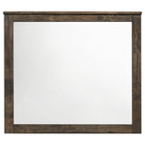 Woodmont Rustic Golden Brown Rectangle Mirror from Coaster - Luna Furniture