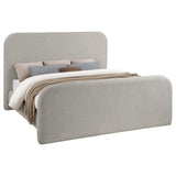 Wren Upholstered Eastern King Platform Bed Grey from Coaster - Luna Furniture